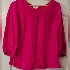 Vibrant Pink Silk Women's Top
